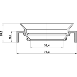 Alternative view of DRIVE SHAFT OIL SEAL 38.4X75.3X10X15.5