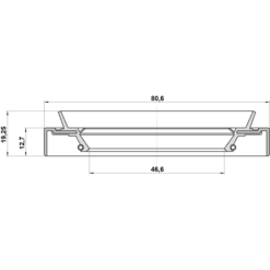 Alternative view of DRIVE SHAFT OIL SEAL 46.2X80.6X12.7X19.25