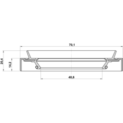 Alternative view of DRIVE SHAFT OIL SEAL 48.6X70.1X14.2X20.4