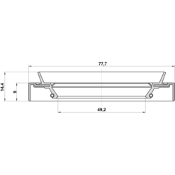 Alternative view of OIL SEAL FRONT HUB 49.2X77.7X9X14.4