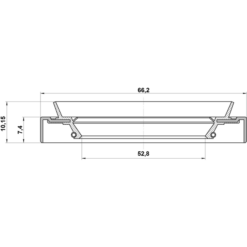 Alternative view of OIL SEAL FRONT HUB 52.8X66.2X7.4X10.15