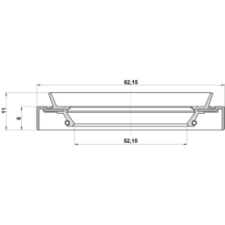 Alternative view of OIL SEAL FRONT HUB 52.15X82.15X8X11