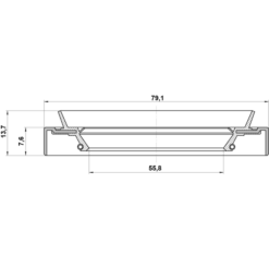 Alternative view of OIL SEAL FRONT HUB 55.8X79.1X7.6X13.7