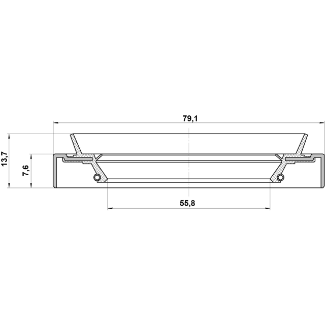 OIL SEAL FRONT HUB 55.8X79.1X7.6X13.7 - Image 2