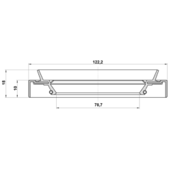 Alternative view of OIL SEAL REAR HUB 78.7X122.2X10X18