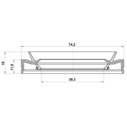 Alternative view of DRIVE SHAFT OIL SEAL 39.3X74.2X11.8X18