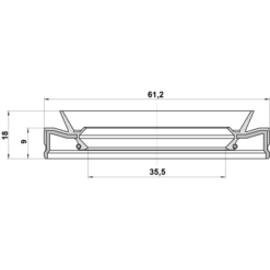 Alternative view of REAR DIFFERENTIAL-PINION SEAL 35.5X61.2X9X18