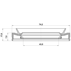 Alternative view of DRIVE SHAFT OIL SEAL 43.5X74.2X7.5X17.6