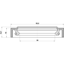 Alternative view of DRIVE SHAFT OIL SEAL 38.1X52.2X10X10.7