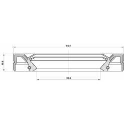 Alternative view of DRIVE SHAFT OIL SEAL 38.3X64.4X10.6X13.4