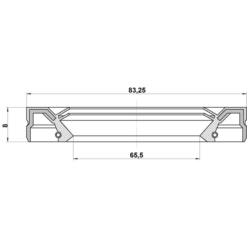 Alternative view of DRIVE SHAFT OIL SEAL 65.5X83.25X8X8