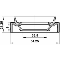 Alternative view of DRIVE SHAFT OIL SEAL 33.5X54.25X9X21.25
