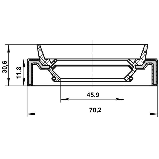 HALF SHAFT OIL SEAL 45.9X70.2X11.8X30.6 - Image 2