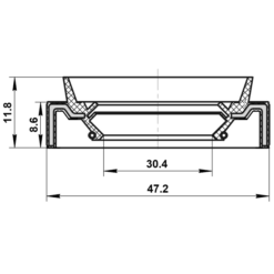Alternative view of DRIVE SHAFT OIL SEAL 30.4X47.2X8.6X11.8