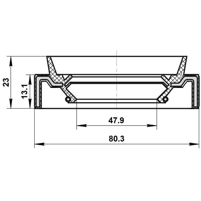 DRIVE SHAFT OIL SEAL 47.9X80.3X13.1X23 - Image 2