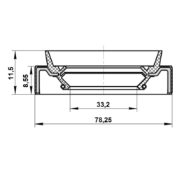 Alternative view of DRIVE SHAFT OIL SEAL 33.2X78.25X8.55X11.5