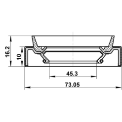 Alternative view of DRIVE SHAFT OIL SEAL 45.3X73.05X10X16.2