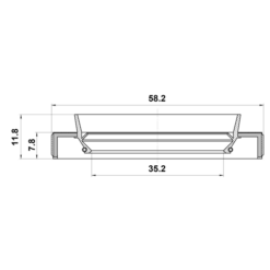 Alternative view of OIL SEAL FRONT HUB 35.2X58.2X7.8X11.8