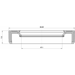 Alternative view of DRIVE SHAFT OIL SEAL 47.1X62.25X7.2X9.3