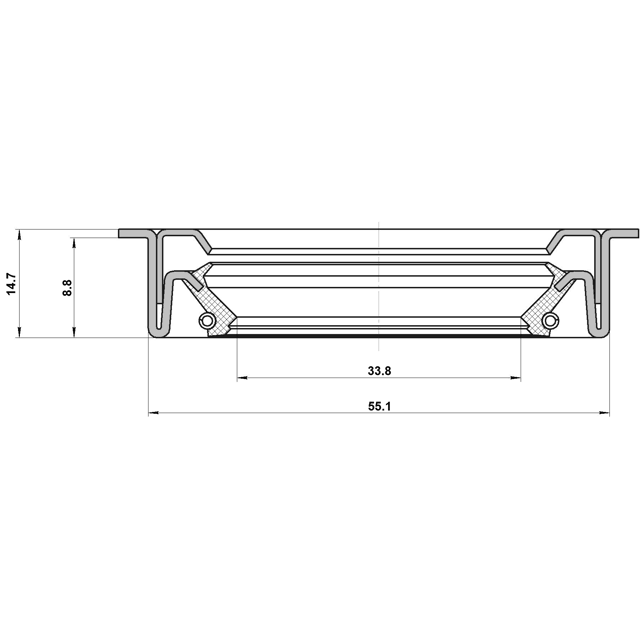 DRIVE SHAFT OIL SEAL 33.8X55.1X8.8X14.7 - Image 2