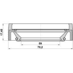 Alternative view of OIL SEAL FRONT HUB 59X70.2X8X17.45