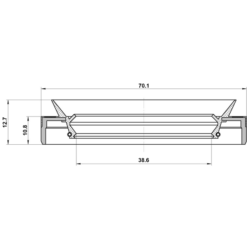 Alternative view of REAR DIFFERENTIAL-PINION SEAL 38.6X70.1X10.8X12.7