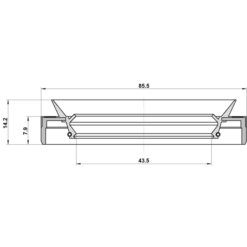 Alternative view of DRIVE SHAFT OIL SEAL 43.5X85.5X7.9X14.2