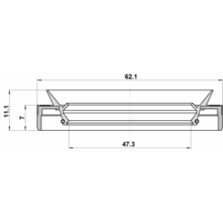 Alternative view of OIL SEAL FRONT HUB 47.3X62.1X7X11.1