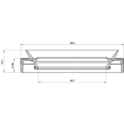 Alternative view of DRIVE SHAFT OIL SEAL 42.7X60.3X11.95X13.1