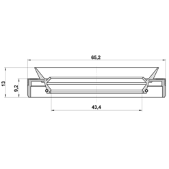 Alternative view of REAR DIFFERENTIAL-PINION SEAL 43.4X65.2X9.2X13