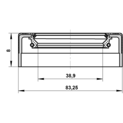 Alternative view of DRIVE SHAFT OIL SEAL 38.9X83.25X8X8