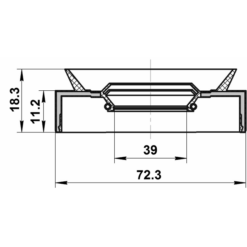 Alternative view of DRIVE SHAFT OIL SEAL 39X72.3X11.2X18.3