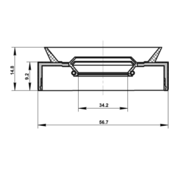 Alternative view of DRIVE SHAFT OIL SEAL 34.2X56.7X9.2X14.8