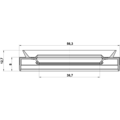 Alternative view of DRIVE SHAFT OIL SEAL 38.7X56.3X8X12.7
