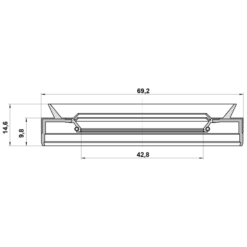 Alternative view of DRIVE SHAFT OIL SEAL 42.8X69.2X9.8X14.6