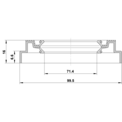 Alternative view of OIL SEAL FRONT HUB 71.4X99.5X6.6X16