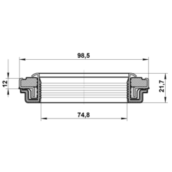 Alternative view of DRIVE SHAFT OIL SEAL 74.8X98.5X12X21.7