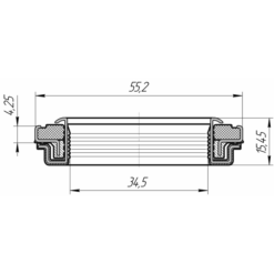Alternative view of DRIVE SHAFT OIL SEAL 34.5X55.2X4.25X15.45