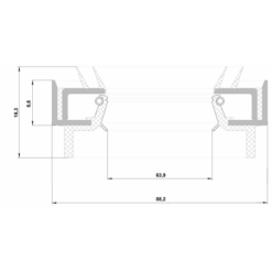 Alternative view of OIL SEAL FRONT HUB 63.9X88.2X8.6X18.3