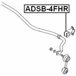 Alternative view of REAR STABILIZER BAR BUSH D16