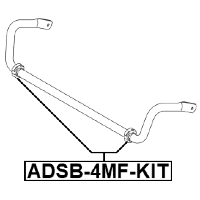 FRONT STABILIZER BAR BUSH KIT (SET FOR TWO SIDES) D30 - Image 2