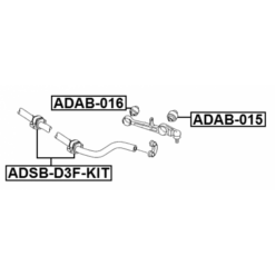 Alternative view of FRONT STABILIZER BAR BUSH KIT D30.8