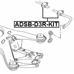 Alternative view of REAR STABILIZER BAR BUSH KIT D16.1