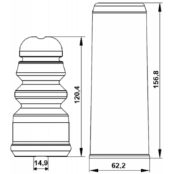 Alternative view of BOOT WITH JOUNCE BUMPER REAR SHOCK ABSORBER KIT (SET FOR TWO SIDES)