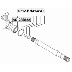 Alternative view of AXLE SHAFT BEARING 28X58X22