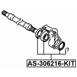 Alternative view of REPAIR KIT, BALL BEARING FRONT AXLE SHAFT 30X62X16