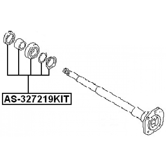 REPAIR KIT, BALL BEARING REAR AXLE SHAFT 32X72X19 - Image 2