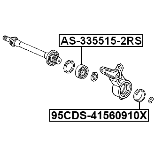 AXLE SHAFT BEARING 33X55X15 - Image 2