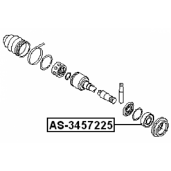 Alternative view of AXLE SHAFT BEARING 34.5X72X25