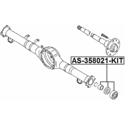 Alternative view of REPAIR KIT, BALL BEARING REAR AXLE SHAFT 35X80X21